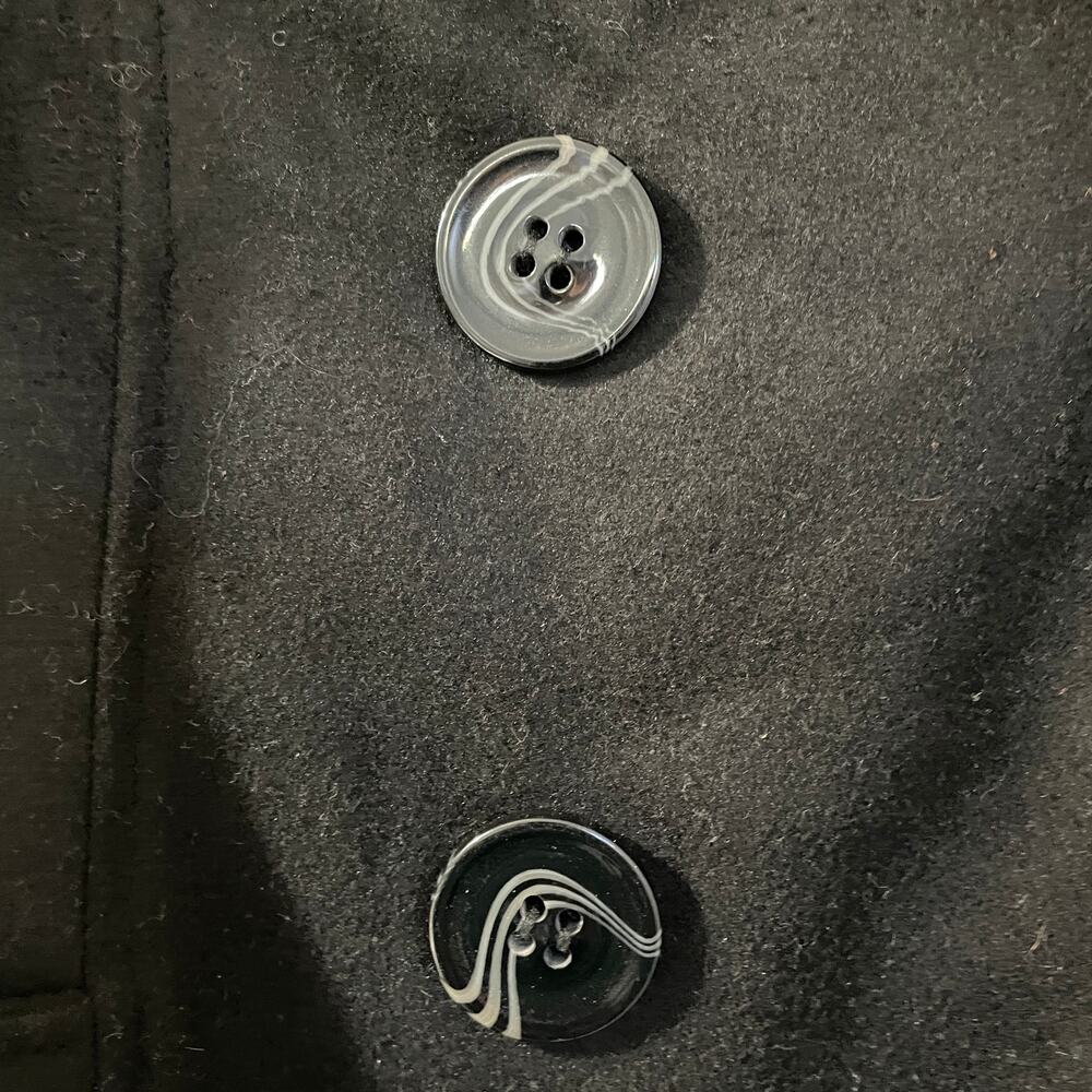 Larry Levine Double Breasted Pea Coat Black Size Large - Picture 4 of 8